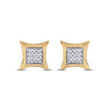 Load image into Gallery viewer, Radiant Gold and Diamond Kite Square Earrings - Splendid Jewellery