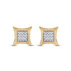 Radiant Gold and Diamond Kite Square Earrings - Splendid Jewellery