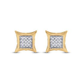 Radiant Gold and Diamond Kite Square Earrings - Splendid Jewellery
