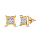 Radiant Gold and Diamond Kite Square Earrings - Splendid Jewellery