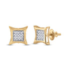 Radiant Gold and Diamond Kite Square Earrings - Splendid Jewellery