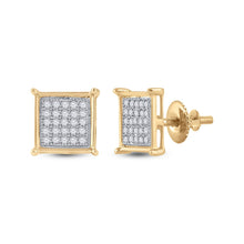 Load image into Gallery viewer, Radiant Gold Square Diamond Earrings - Splendid Jewellery