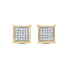 Load image into Gallery viewer, Radiant Gold Square Diamond Earrings - Splendid Jewellery