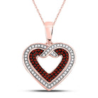 Radiant Love: 10kt Rose Gold Diamond Heart Pendant - Splendid Jewellery