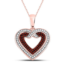 Load image into Gallery viewer, Radiant Love: 10kt Rose Gold Diamond Heart Pendant - Splendid Jewellery