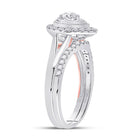 Radiant Love: 10kt Two - tone Gold Diamond Bridal Wedding Ring Band Set - Splendid Jewellery