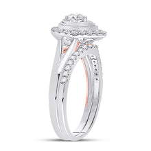 Load image into Gallery viewer, Radiant Love: 10kt Two - tone Gold Diamond Bridal Wedding Ring Band Set - Splendid Jewellery
