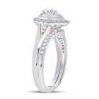 Radiant Love: 10kt Two - tone Gold Diamond Bridal Wedding Ring Band Set - Splendid Jewellery