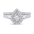 Radiant Love: 10kt Two - tone Gold Diamond Bridal Wedding Ring Band Set - Splendid Jewellery