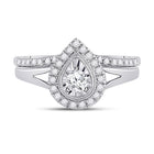 Radiant Love: 10kt Two - tone Gold Diamond Bridal Wedding Ring Band Set - Splendid Jewellery