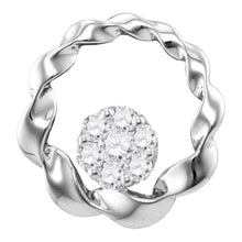 Load image into Gallery viewer, Radiant Love: 10kt White Gold Diamond Circle Pendant - Splendid Jewellery