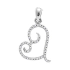 Radiant Love: 10kt White Gold Diamond Heart Pendant - Splendid Jewellery