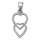 Radiant Love: 10kt White Gold Diamond Heart Pendant - Splendid Jewellery