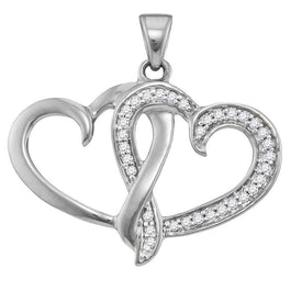 Radiant Love: 10kt White Gold Diamond Heart Pendant - Splendid Jewellery
