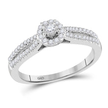 Load image into Gallery viewer, Radiant Love: 10kt White Gold Round Diamond Solitaire Bridal Wedding Engagement Ring 1/4 Cttw - Splendid Jewellery