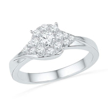 Load image into Gallery viewer, Radiant Love 10kt Yellow Gold Diamond Cluster Bridal Wedding Ring - Splendid Jewellery