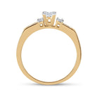 Radiant Love: 10kt Yellow Gold Princess Diamond Bridal Wedding Ring Band Set 1/3 Cttw - Splendid Jewellery