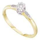 Radiant Love | 10kt Yellow Gold Round Diamond Solitaire Bridal Wedding Engagement Ring 1/20 Cttw | Splendid Jewellery - Splendid Jewellery