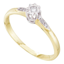 Load image into Gallery viewer, Radiant Love | 10kt Yellow Gold Round Diamond Solitaire Bridal Wedding Engagement Ring 1/20 Cttw | Splendid Jewellery - Splendid Jewellery
