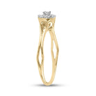 Radiant Love 10kt Yellow Gold Womens Round Diamond Solitaire Promise Ring - Splendid Jewellery