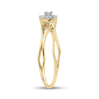 Radiant Love 10kt Yellow Gold Womens Round Diamond Solitaire Promise Ring - Splendid Jewellery