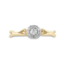 Load image into Gallery viewer, Radiant Love 10kt Yellow Gold Womens Round Diamond Solitaire Promise Ring - Splendid Jewellery