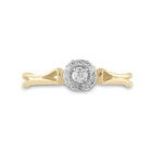 Radiant Love 10kt Yellow Gold Womens Round Diamond Solitaire Promise Ring - Splendid Jewellery