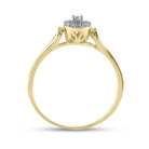 Radiant Love 10kt Yellow Gold Womens Round Diamond Solitaire Promise Ring - Splendid Jewellery