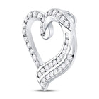 Radiant Love: 14kt White Gold Diamond Heart Pendant - Splendid Jewellery