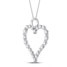 Radiant Love: 14kt White Gold Diamond Heart Pendant - Splendid Jewellery