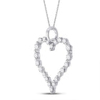 Radiant Love: 14kt White Gold Diamond Heart Pendant - Splendid Jewellery