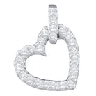 Radiant Love: 14kt White Gold Diamond Heart Pendant - Splendid Jewellery