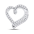 Radiant Love: 14kt White Gold Diamond Heart Pendant - Splendid Jewellery