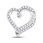 Radiant Love: 14kt White Gold Diamond Heart Pendant - Splendid Jewellery