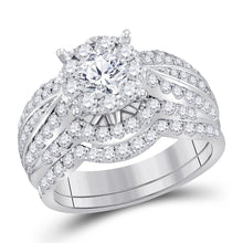 Load image into Gallery viewer, Radiant Love | 14kt White Gold Round Diamond Bridal Wedding Ring Band Set 1 - 7/8 Cttw | Splendid Jewellery - Splendid Jewellery