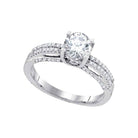 Radiant Love: 14kt White Gold Round Diamond Solitaire Bridal Wedding Engagement Ring 1 - 1/5 Cttw - Splendid Jewellery