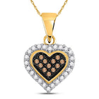Radiant Love Brown Diamond Heart Pendant in 10kt Yellow Gold by Splendid Jewellery - Splendid Jewellery