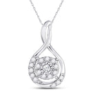 Radiant Love Diamond Cluster Pendant - Splendid Jewellery