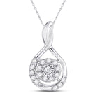 Radiant Love Diamond Cluster Pendant - Splendid Jewellery