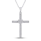Radiant Love Diamond Heart Cross Pendant - Splendid Jewellery