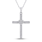 Radiant Love Diamond Heart Cross Pendant - Splendid Jewellery