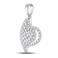 Load image into Gallery viewer, Radiant Love Diamond Heart Pendant | 14kt White Gold 5/8 Cttw | Splendid Jewellery - Splendid Jewellery