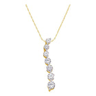 Radiant Love's Journey: 14kt Yellow Gold Diamond Pendant - Splendid Jewellery