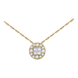 Radiant Princess Diamond Cluster Pendant - Splendid Jewellery