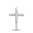 Radiant Reflections: 10kt White Gold Diamond Cross Pendant - Splendid Jewellery