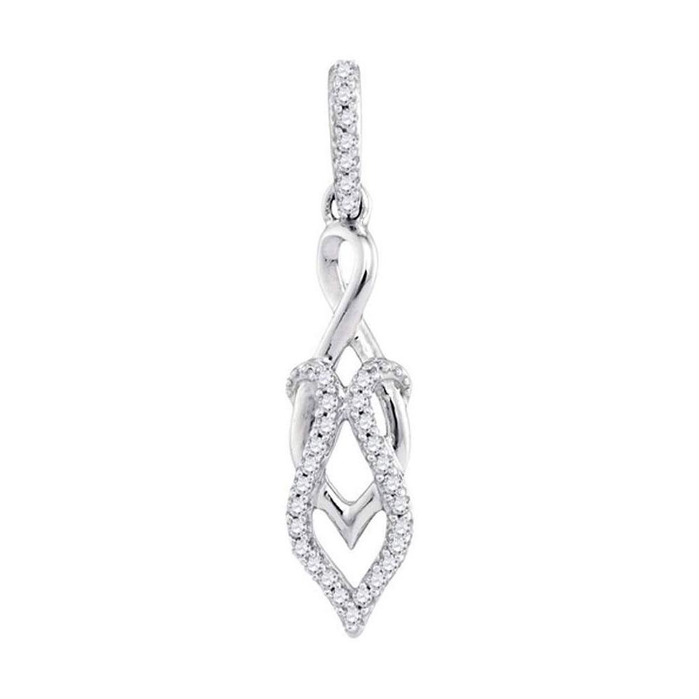 Radiant Reflections: 10kt White Gold Diamond Pendant - Splendid Jewellery