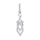 Radiant Reflections: 10kt White Gold Diamond Pendant - Splendid Jewellery