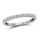 Radiant Reflections: 10kt White Gold Diamond Wedding Band - Splendid Jewellery