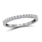Radiant Reflections: 10kt White Gold Diamond Wedding Band - Splendid Jewellery