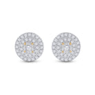 Radiant Reflections: 10kt Yellow Gold Women's Diamond Circle Earrings - Splendid Jewellery
